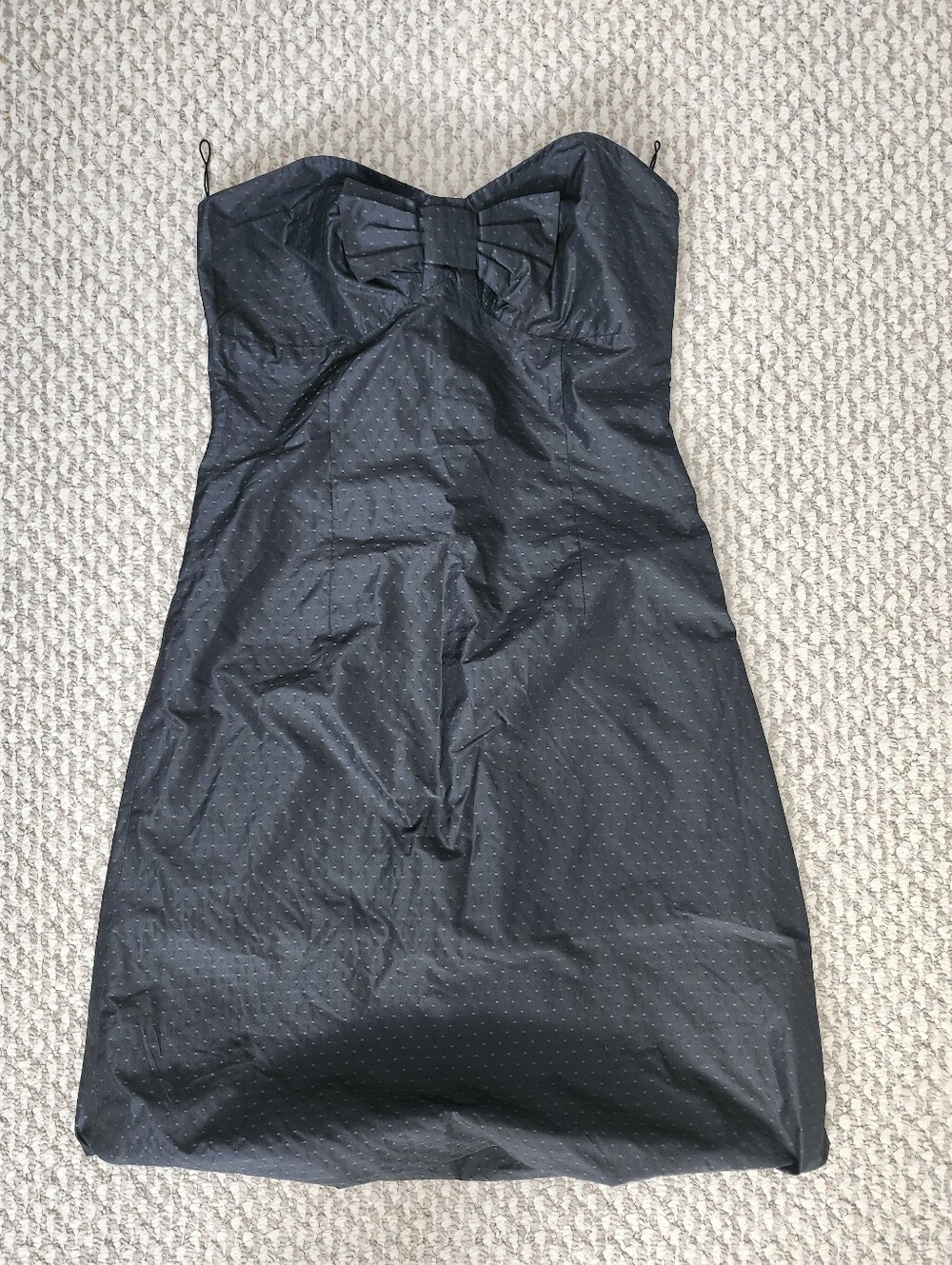 Classic Strapless Black Bow-Front Cocktail Dress
